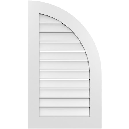 Ekena Millwork Quarter Round Top Right Surface Mount PVC Gable Vent w/ 3-1/2"W x 1"P Standard Frame, 22"W x 38"H GVPQR22X3801SF